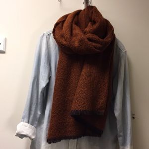 Zara oversized orange scarf